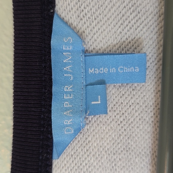 Draper James Navy Gingham Sweatshirt Size Large - Picture 5 of 7